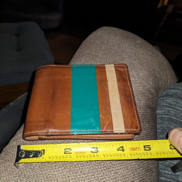 Vintage Men's Coach Bifold Wallet Leather Wallet RARE DESIGN - Picture 12 of 14